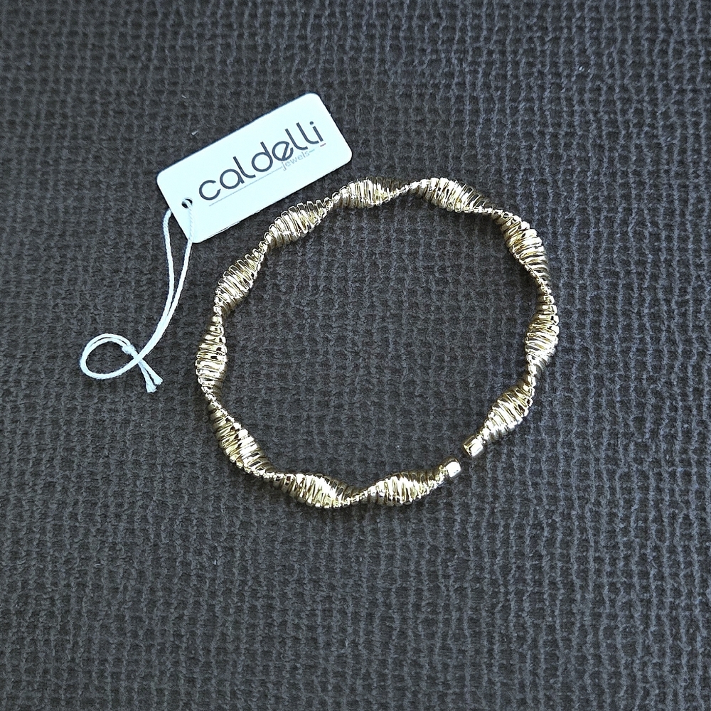 Caldelli Twisted🧬 Gold💛 Flexible Cuff Bracelet - NWT - Picture 9 of 16